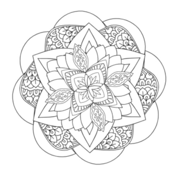25 Fun Mandala Circles Coloring Book - Picture 5 of 13
